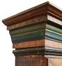 Vintage Traditional 19th Century Pine Faux-Bois Painted Cupboard
