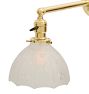 Vintage Victorian 2-Arm Pendant with Wheel Cut Shades