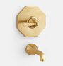 Canfield Tub Filler Wall Mount PB Lever Handle CP PVD