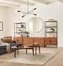 Burton 33" Walnut &amp; Steel Bookshelf