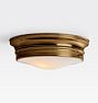 Eastmoreland 8" LED Flush Mount, Heritage Brass - Opal Shade - 2700K