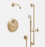 Connor Lever Pressure Balanced Shower Set with Handshower, Aged Brass