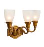 Vintage Sconce Single 3 Arm Cast Brass
