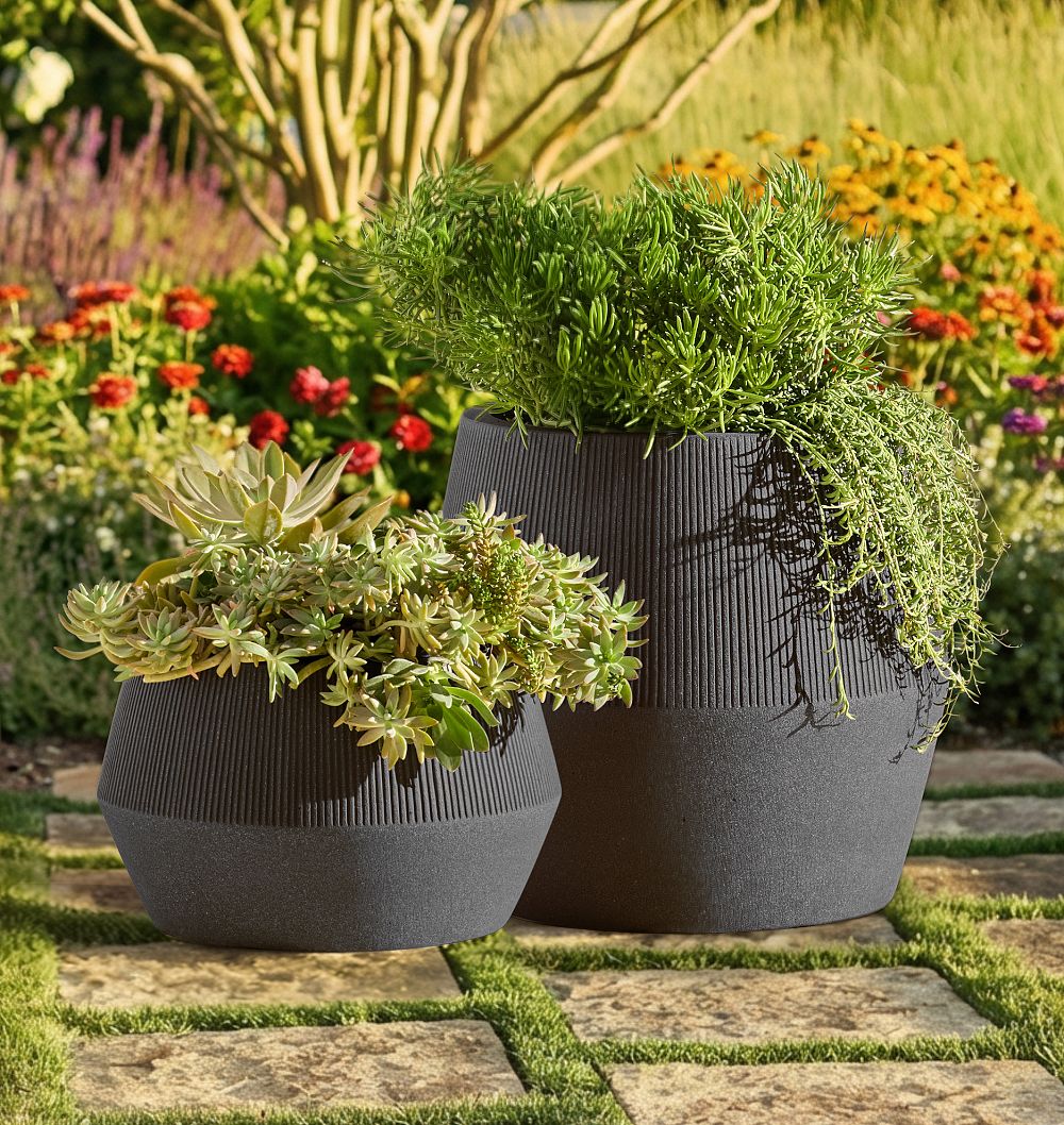 Zoe Ficonstone Planters by Rejuvenation
