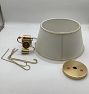 Open Box: Conical Semi-Flush Mount (16") - Aged Brass, White Shade
