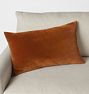 Italian Velvet Pillow Cover, 16" x 26" -  Rust