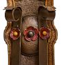 Vintage Romance Revival Bronze Double-Candle Sconce with Florets Backplate