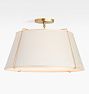 Open Box: Conical Semi-Flush Mount (24") - Aged Brass, White Shade