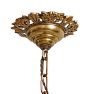Vintage Art Deco 5-Light Bare-Bulb Candle Chandelier
