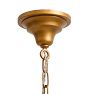 Vintage Classical Revival 5-Light Bare-Bulb Polychrome Candle Chandelier