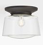 Foster 6" Fitter Flush Mount, Oil-Rubbed Bronze - Clear Drum Shade