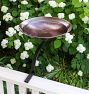 Antiqued Copper Birdbath