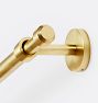 End Cap Adjustable Brass Drapery Rod Set