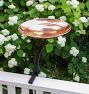 Hammered Copper Birdbath
