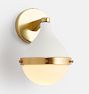 Endicot Sconce, Aged Brass - Matte White Shade