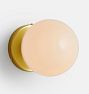 Allenglade Sconce, Aged Brass - Opal Glass Shade