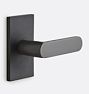 Bowman Interior Door Set Rectangle Plate with Lever, Passage - Oil-Rubbed Bronze