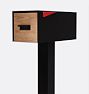 Post & Porch Malone Wood  Post-Mounted Mailbox, Black