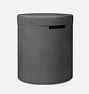 Dashiell 18"H Round Concrete Propane Tank Cover Side Table Carbon