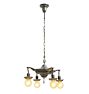 Vintage Classical Revival Aladdin Pan 4 Light Chandelier