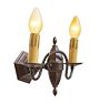 Vintage Colonial Revival Primitive Single Light Sconce with Twisted Arms