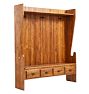 Vintage Traditional Rustic Storage Entryway Bench with 4 Drawers and Shelf