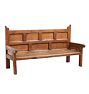 Vintage Traditional Spanish Oak Paneled Bench