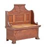 Vintage Victorian Monks Oak Bench with Storage Seat
