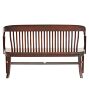 Vintage Arts and Crafts Walnut Courthouse Spindle Bench