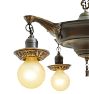 Vintage Classical Revival Aladdin Pan 4 Light Chandelier