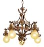 Vintage Classical Revival Cast 5 Light Chandelier