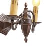 Vintage Colonial Revival Primitive Single Light Sconce with Twisted Arms