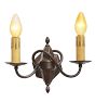 Vintage Colonial Revival Primitive Single Light Sconce with Twisted Arms