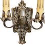 Vintage Romance Revival Floral Motif and Sheild Backplate Sconce