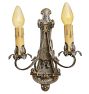 Vintage Romance Revival Floral Motif Double Light Sconce