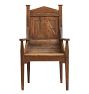 Vintage Traditional 19th Century English Carved Highback Chair Set of 2