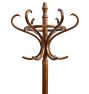 Vintage Traditional 6 Hook Thonet Style Bentwood Coat Rack with Umbreall Ring
