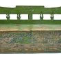 Vintage Traditional Hungarian Pine Box Green Painted Storage Bench