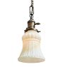 Vintage Traditional Pendant with Fluted Milk Glass Shade