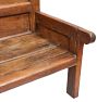 Vintage Traditional Spanish Oak Paneled Bench