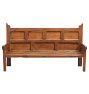 Vintage Traditional Spanish Oak Paneled Bench