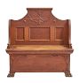 Vintage Victorian Monks Oak Bench with Storage Seat