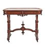 Vintage Victorian Wood with Marble Top Side Table