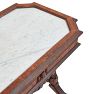 Vintage Victorian Wood with Marble Top Side Table