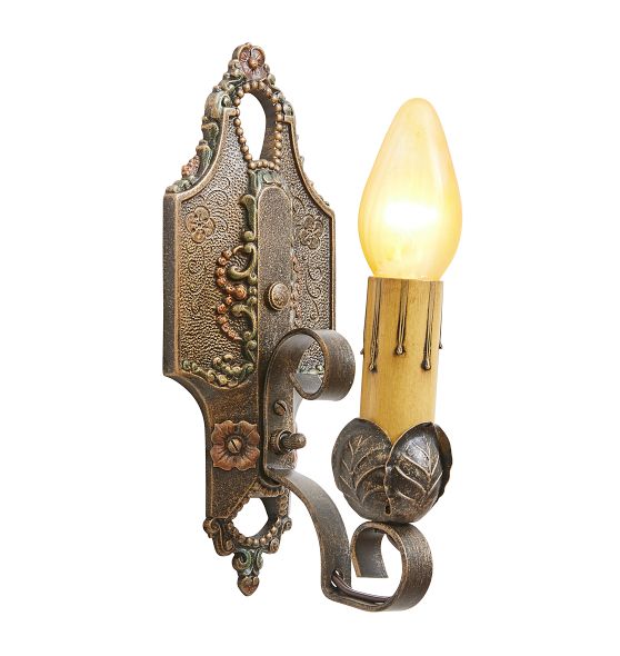 Vintage Gothic Revival Double Candle Sconce | Rejuvenation