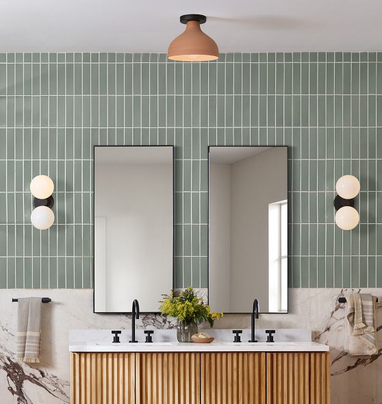 FOLK Abigail Ceramic Semi-Flush Mount by Rejuvenation