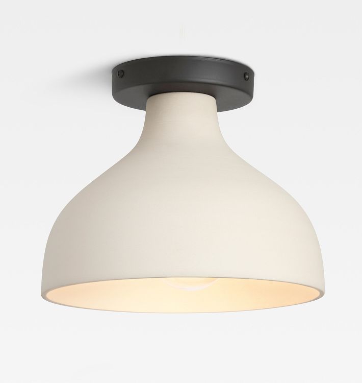 FOLK Abigail Ceramic Semi-Flush Mount | Rejuvenation