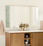 Double Vanity Rounded Rectangle Metal Framed Mirror