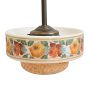 Pendant with Vintage Floral Painted Glass Shade