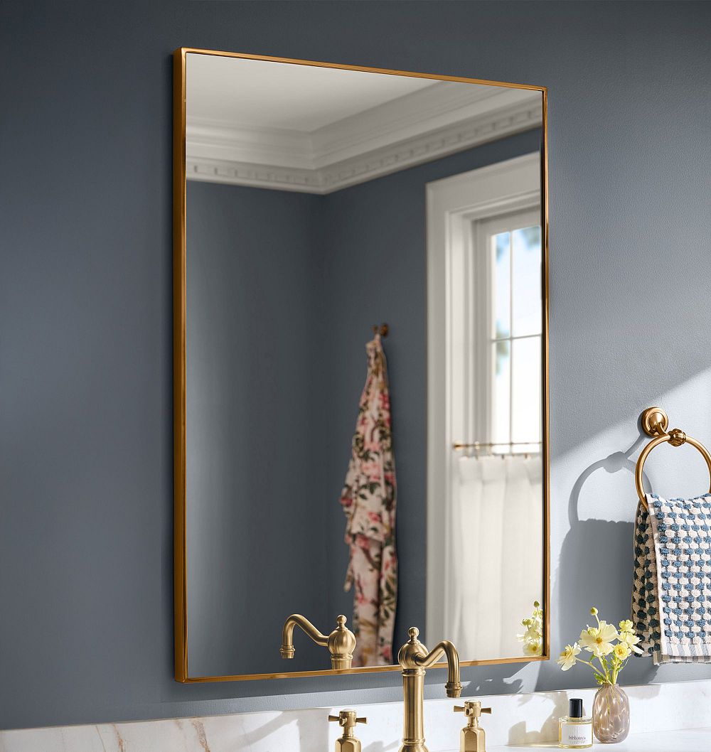 Thin Metal Frame Mirror by Rejuvenation